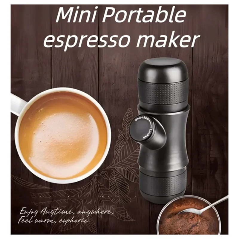 B82B- ماكينة القهوة بالضغط اليدوي ماكينة إسبريسو القهوة بالضغط المحمولة للمكتب/المنزل والمكتب والسفر والسفر في الهواء الطلق #4