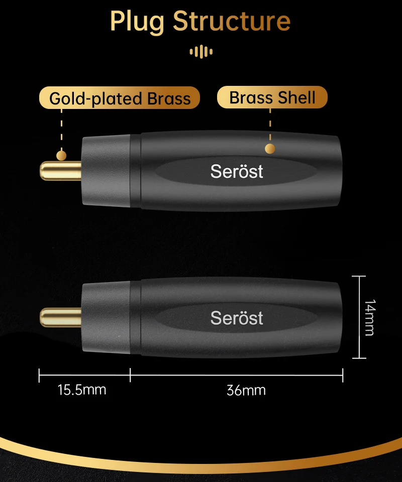 Serost HiFi 75 Ohm 99,9999% OCC Einkristall-Kupfer Digitales Koaxiales Audiokabel für DAC DSP Decoder COAX/SPDIF Anschluss – Detail 5
