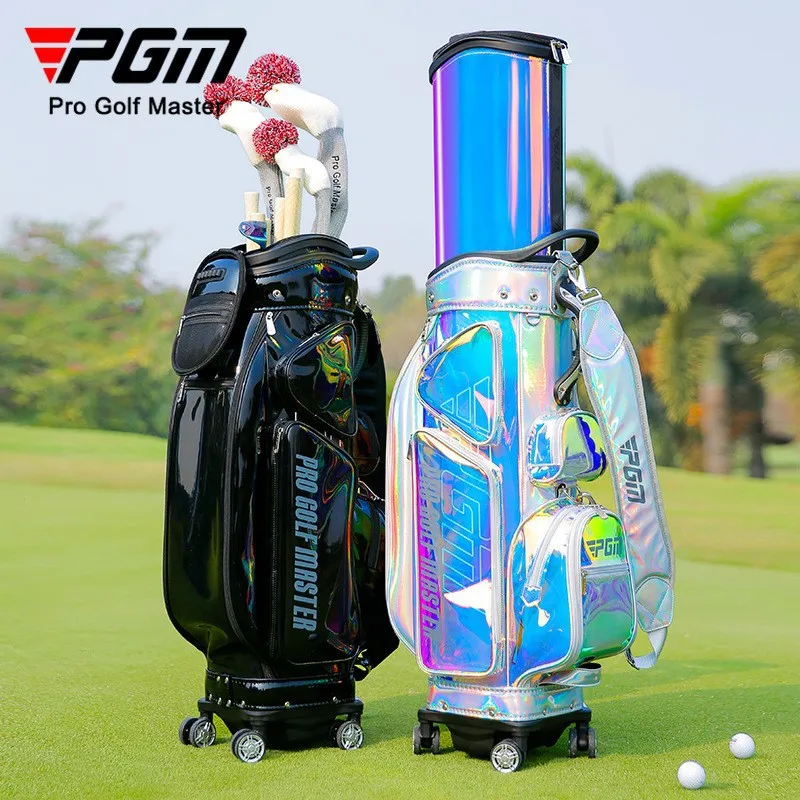 PGM Women Golf Bag TPU Waterproof Colorful Stretching Four-wheel Flat Push Air Consignment Bags Dust-proof Rain Cover QB122