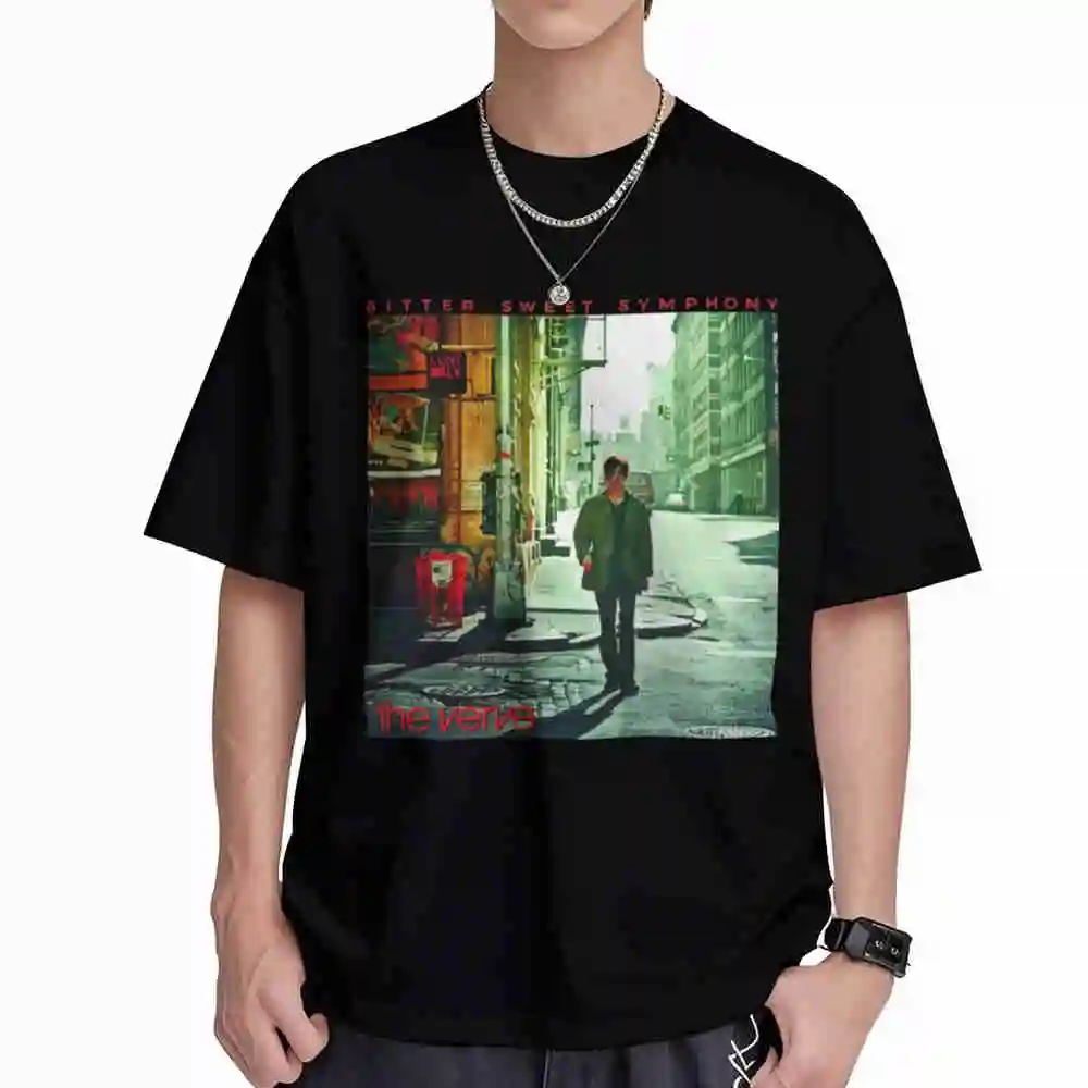 The Verve Bitter Sweet Symphony Band Short Sleeve Tee 100% Cotton T-Shirt