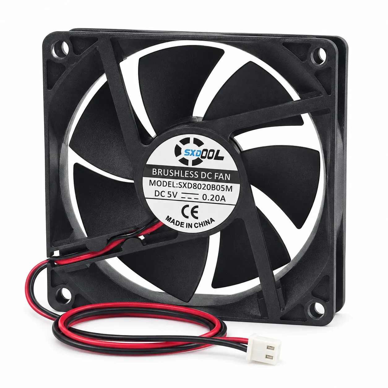 SXD8020B05M DC Axial Cooling Fan 80x80x20mm 8020 5V 0.20A 2600RPM for SXDOOL