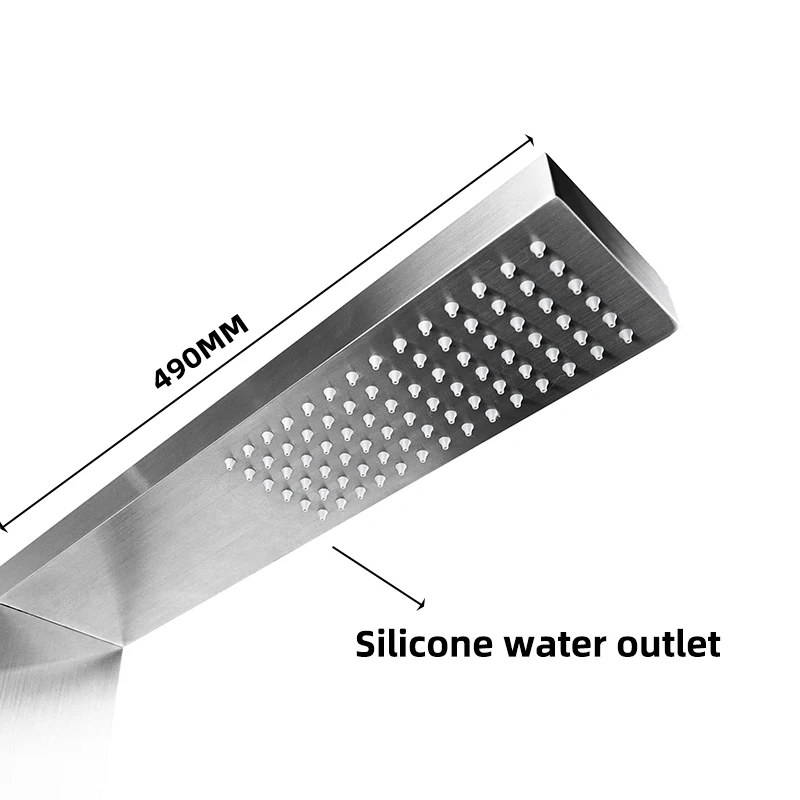 Fixtures 304/316 Stainless Steel Outdoor Shower Panel for Hotel Pools Beaches Garden Shower Column in Public Places