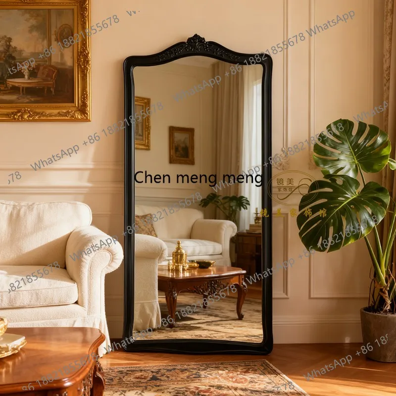 French vintage dressing mirror floor-to-ceiling home clothing store fitting mirror European full body mirror