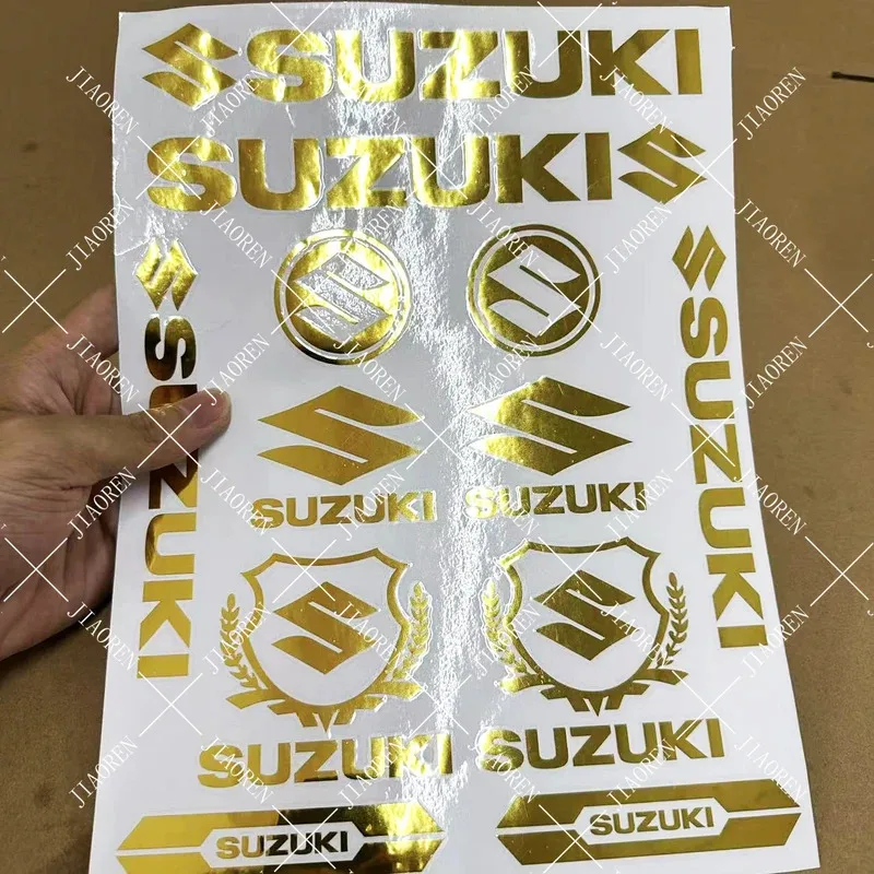 

Золотые виниловые наклейки Suzuki для мотоциклетных шлемов и логотипов на кузов автомобиля