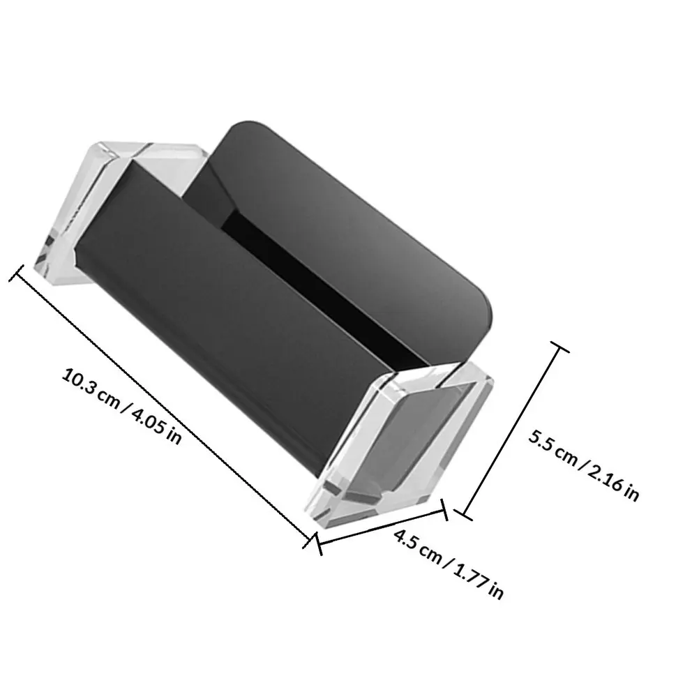 2pcs Acrylic Business Holder Display Stand Organizer For Office Desk Storage Small Compact Card Box For Business Cards view 4