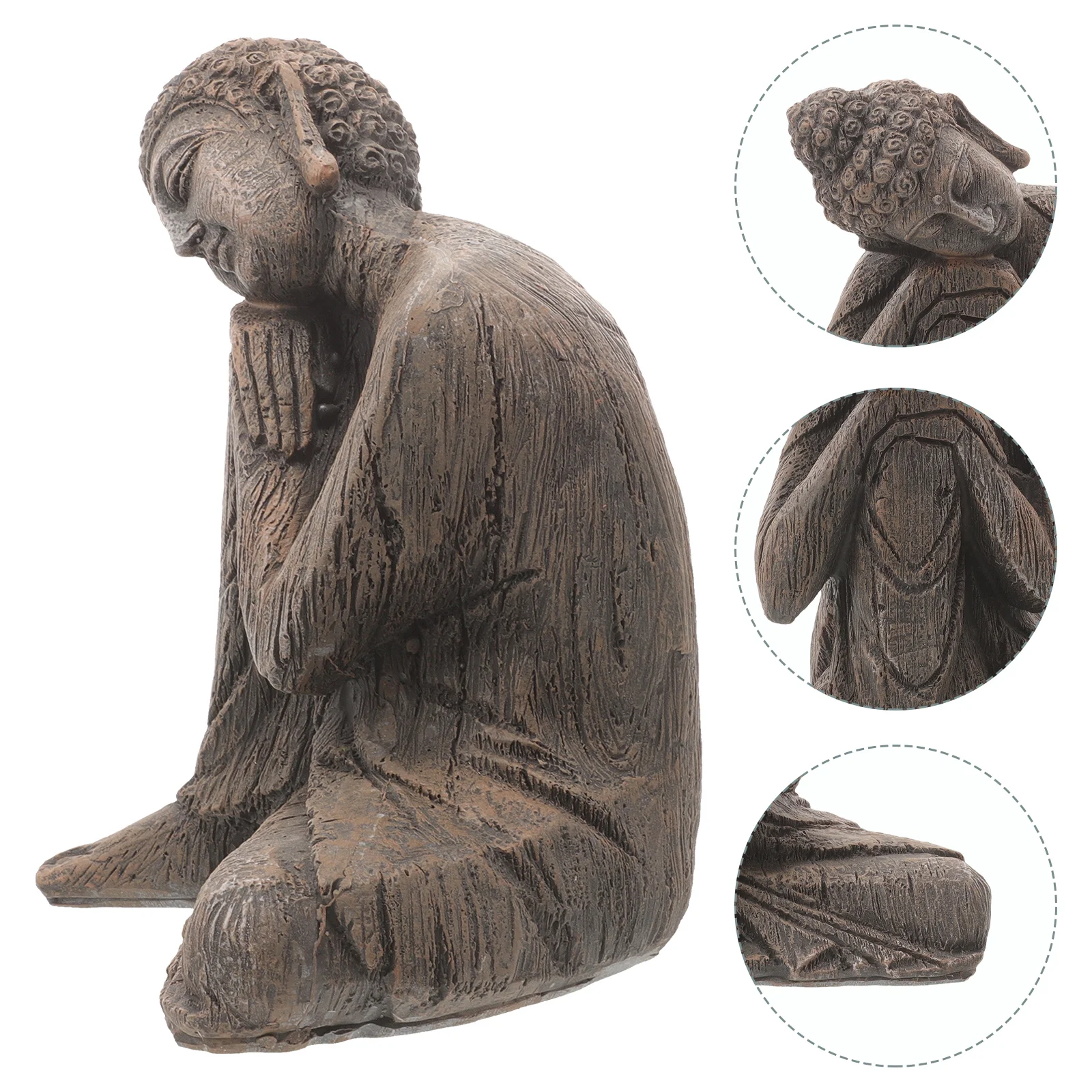 

Resin Buddha Statue Aquarium Decoration Meditation Sculpture Fish Tank Garden Decor Mini Sacred Buddha Ornament