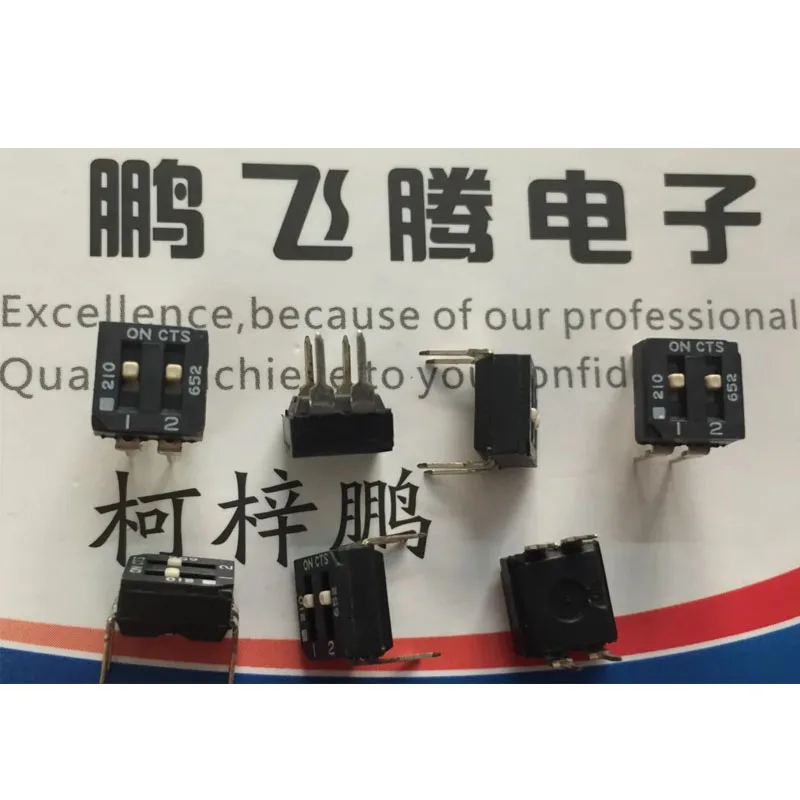 

2pcs/lots Genuine U.S.A. 210-2MS Piano Key Type 2 Position DIP Switches Straight 2.54mm Code 2P