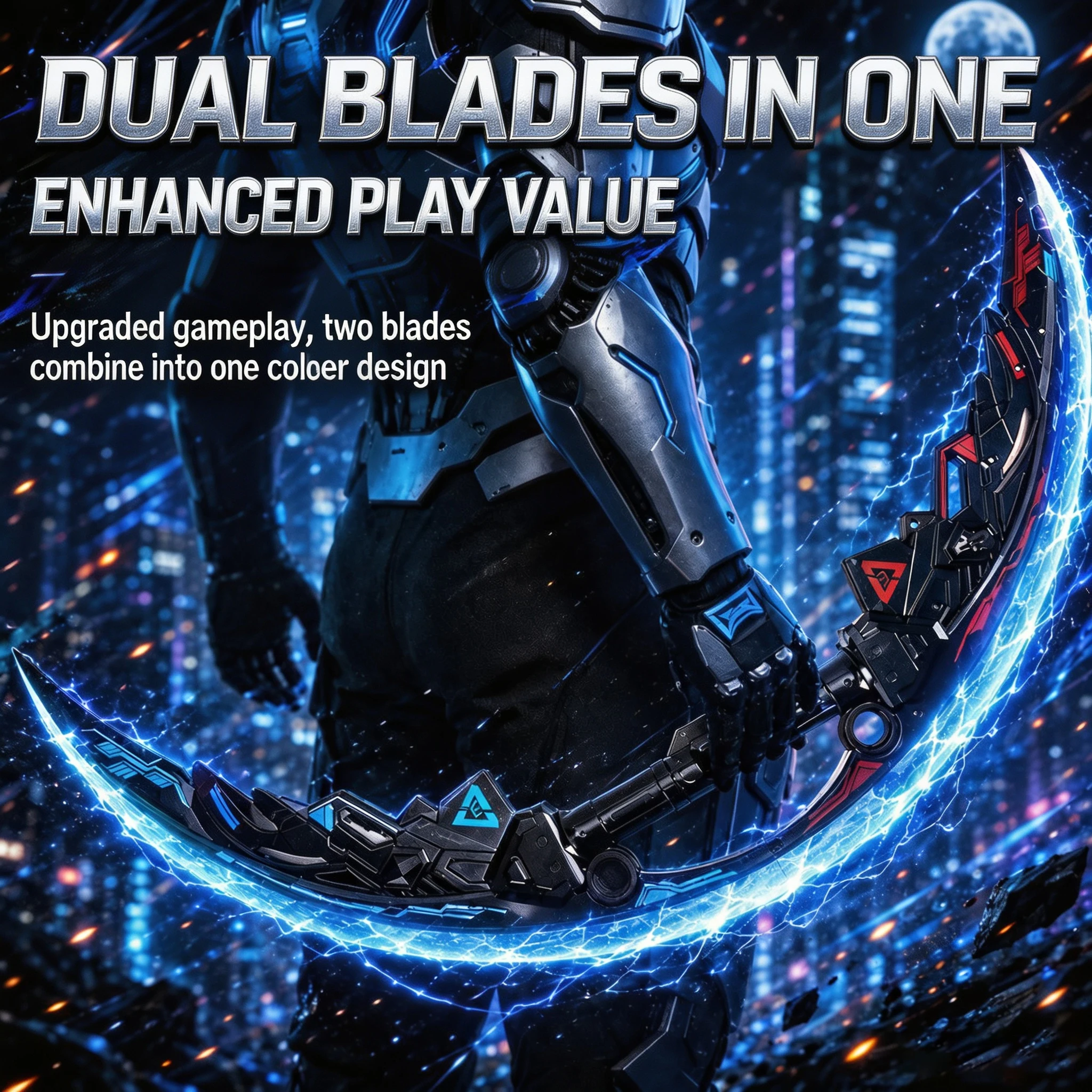 7-Color LED Light Up Sword, 2-in-1 Glow Toy with One-Button Color Change, Outdoor Role Play Gift for Boys Girls ﻿
