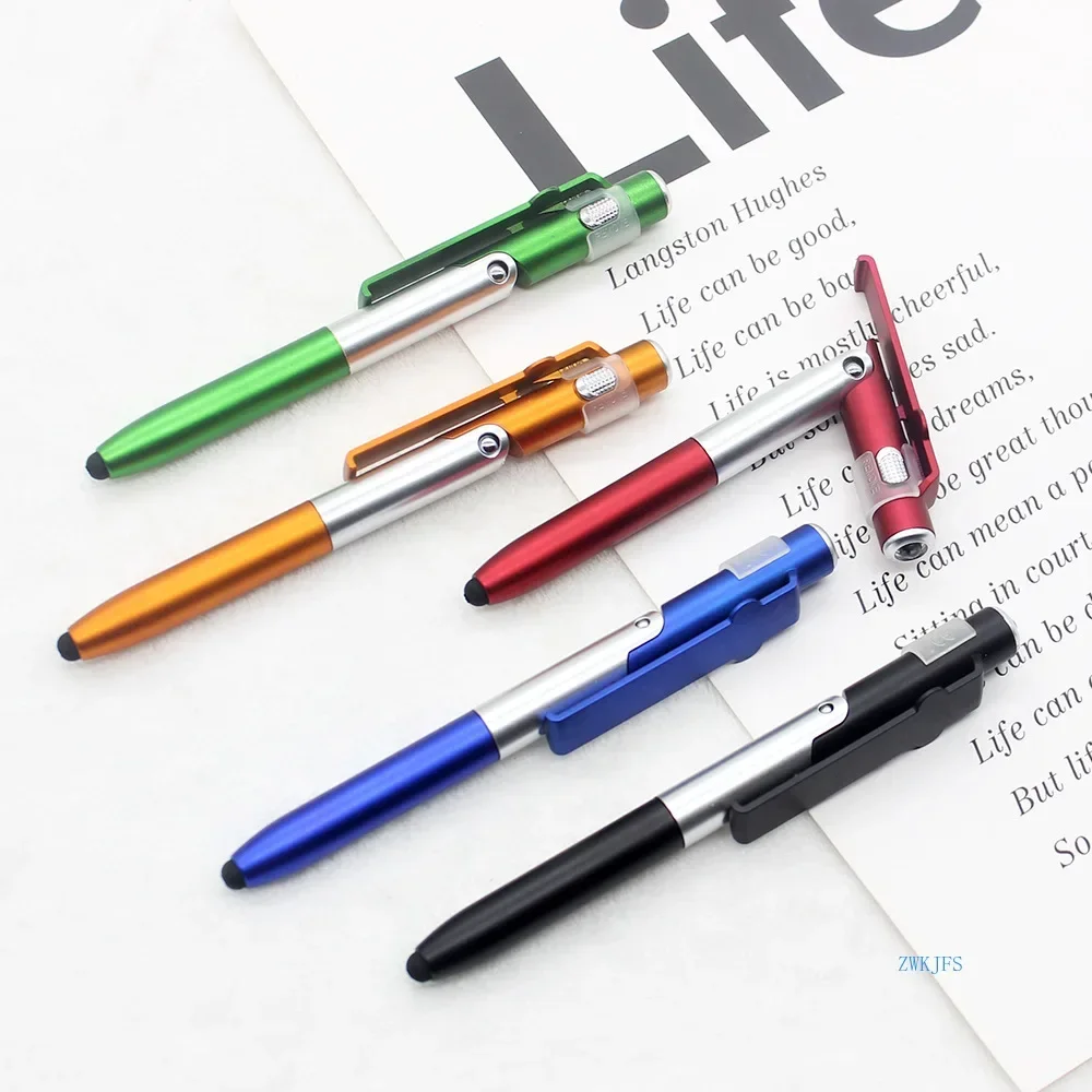 36pcs Multi-function mobile phone bracket LED folding light pen custom advertising four-in-one touch capacitance touch screen