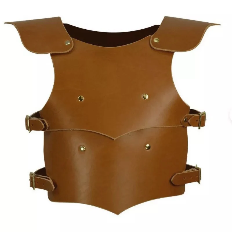 Pequeño guerrero Medieval, armadura protectora de pecho de PU, accesorios de maquillaje de Halloween, disfraz de caballero vikingo, peto LARP para niños