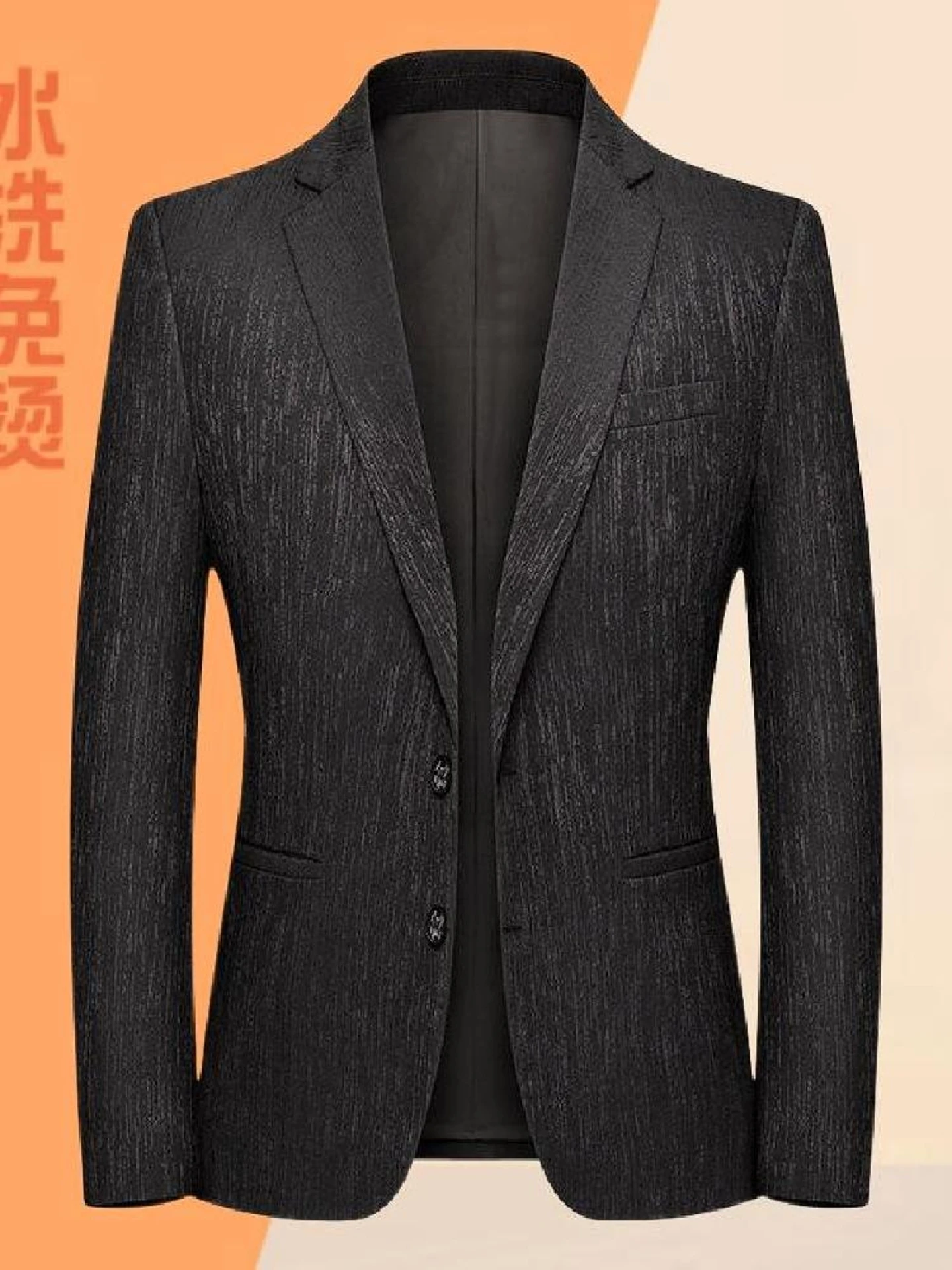 

Casual Men's Suit Faionable Urban Sle Polyester Fabric Loose Fit Long Sve Two Button Single Breasted Jaet for Middle...