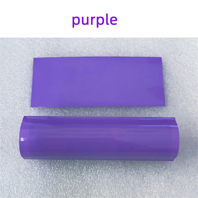 100 قطعة/الحزمة 18650 بطارية ليثيوم بولي كلوريد الفينيل الحرارة تقلص كم الجلد يتقلص فيلم أخضر أبيض بني أرجواني برتقالي فضي رمادي