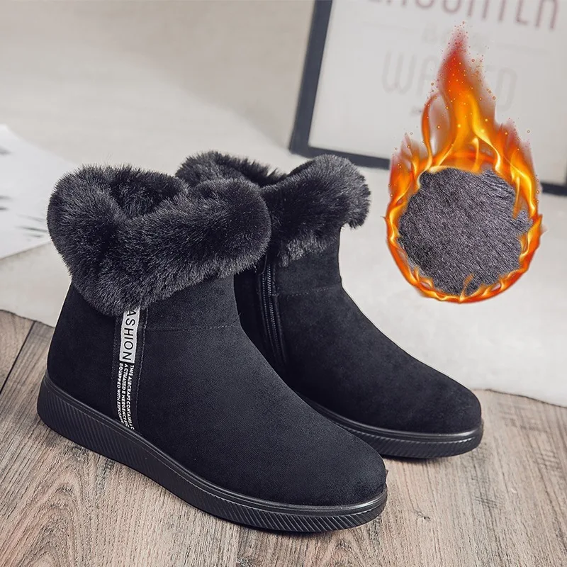Snow Women Ankle Boots Plus Size Shoes for Women Platform Boots Ladies New Keep Warm Shoe Woman Fur Soft Botas Mujer Winter Boot