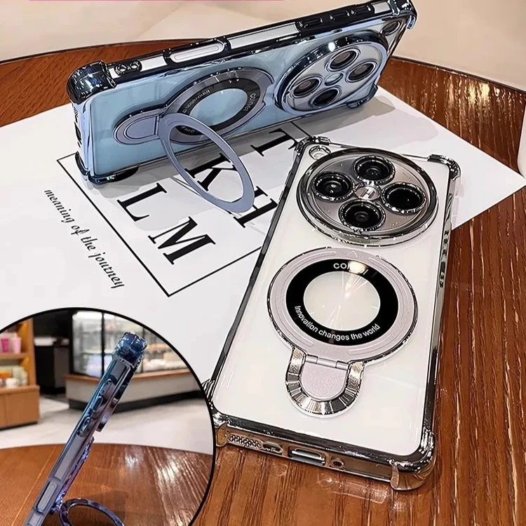 لـ OPPO Find X8 Pro حافظة مغناطيسية فاخرة مطلية وسادة هوائية ناعمة من السيليكون الشفاف لحماية الكاميرا غطاء مقاوم للصدمات #3