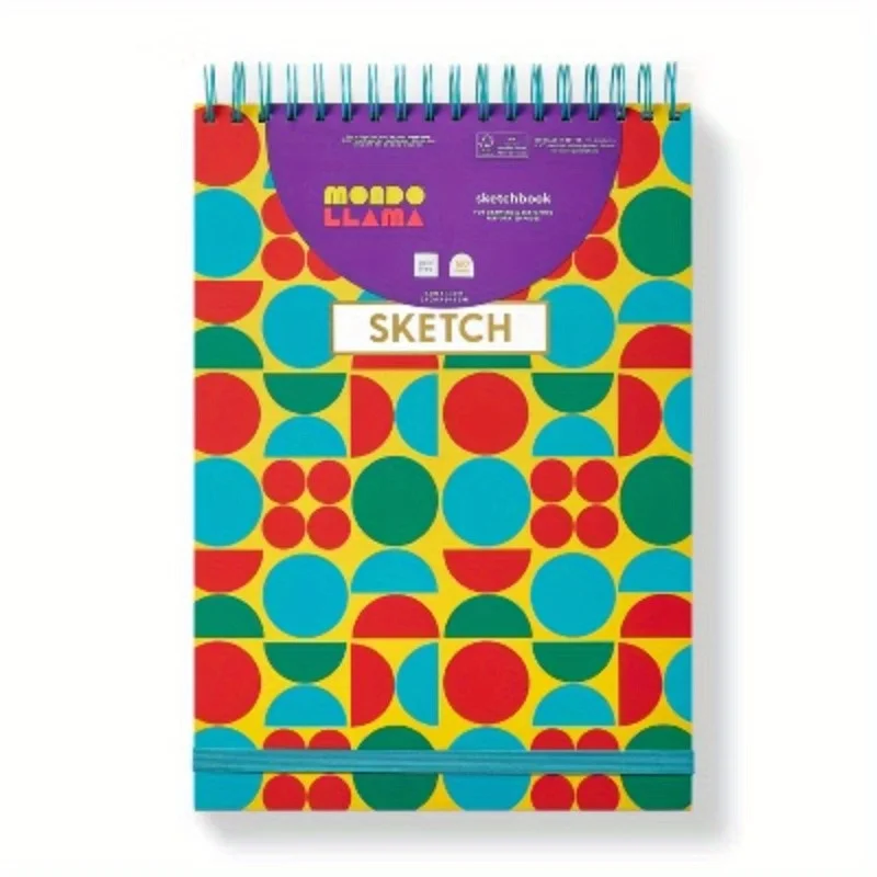 

9" x 13" Round Art Sketchbook - Spiral Bound, Acid Free, Perforated Pages, Multicolor, 160 Pages