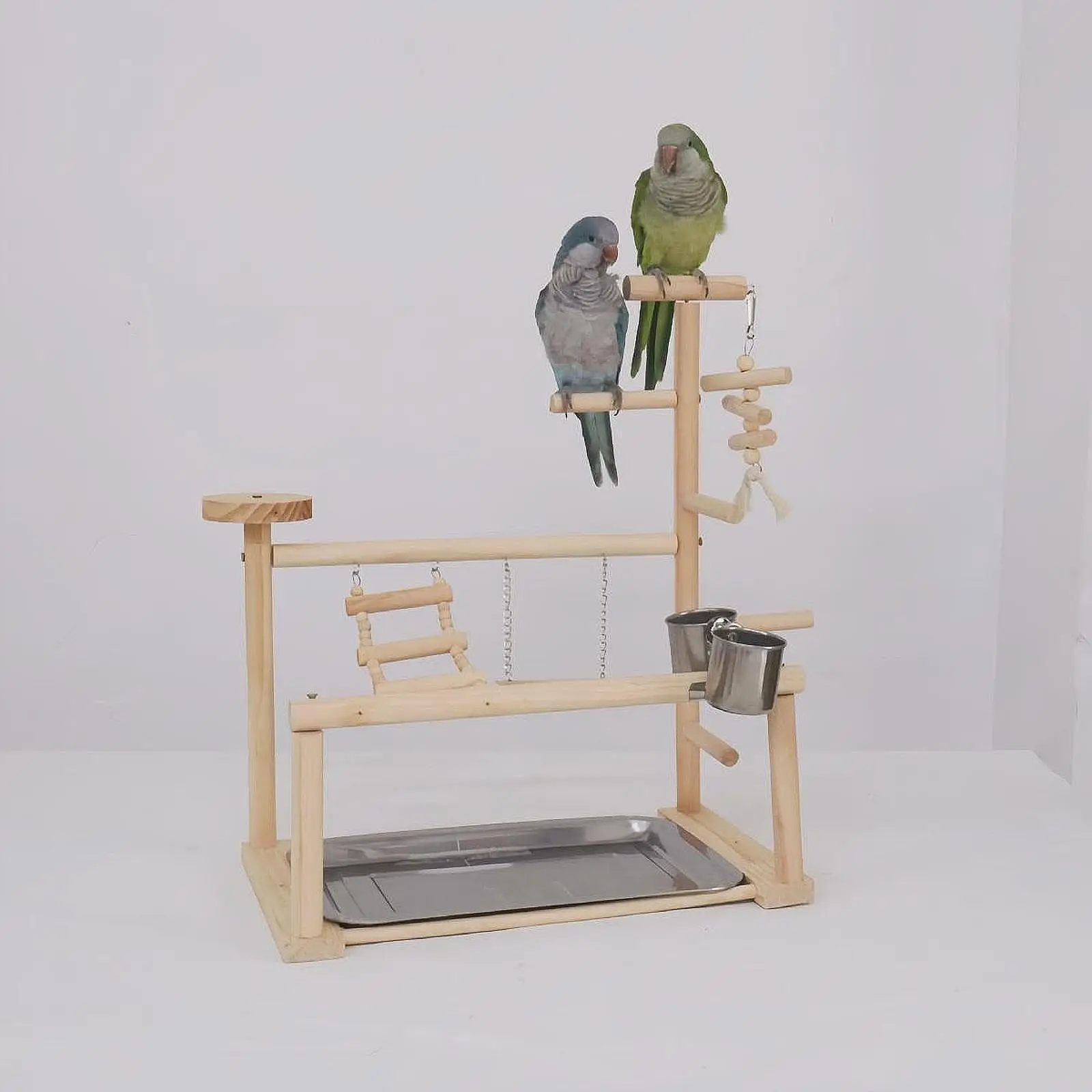 Bird Play Stand Bird Cage Accessories Multifunctional Parrot Playground for Macaw Parakeets Cockatiels Lovebirds Activity Toy