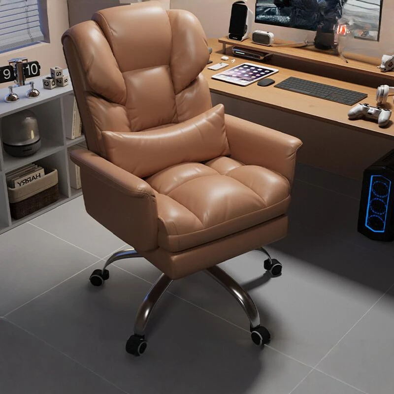 

Ergonomic Chair Student Comfortable Game Bedroom Recliner Leather Office Rolling Individual Armchair Relaxation Executive Wheels