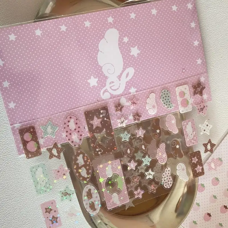 

Music Note Strawberry Star Sticker Adhesive Decorative Sticker For Scrapbooking