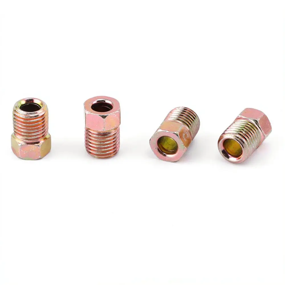 Steel Hydraulic Fitting Brake Line Nut Flare Connector For Automotive Plumbing Fluid System Leak Proof Pipe Fastener