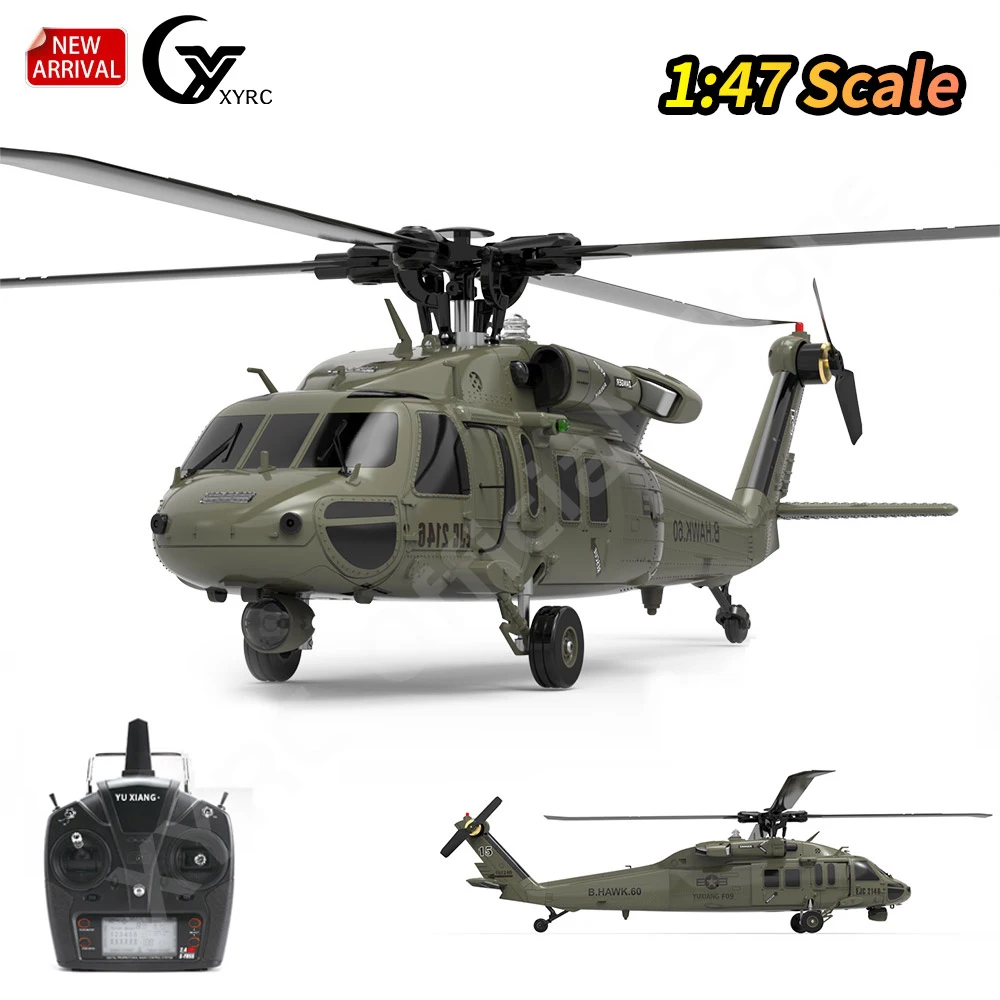 

F09 RC Helicopter 1:47 Scale Of The U.S. UH60-Black Hawk 6 Channels Flybarless Arobatic Professional Remote Control Toy Plane