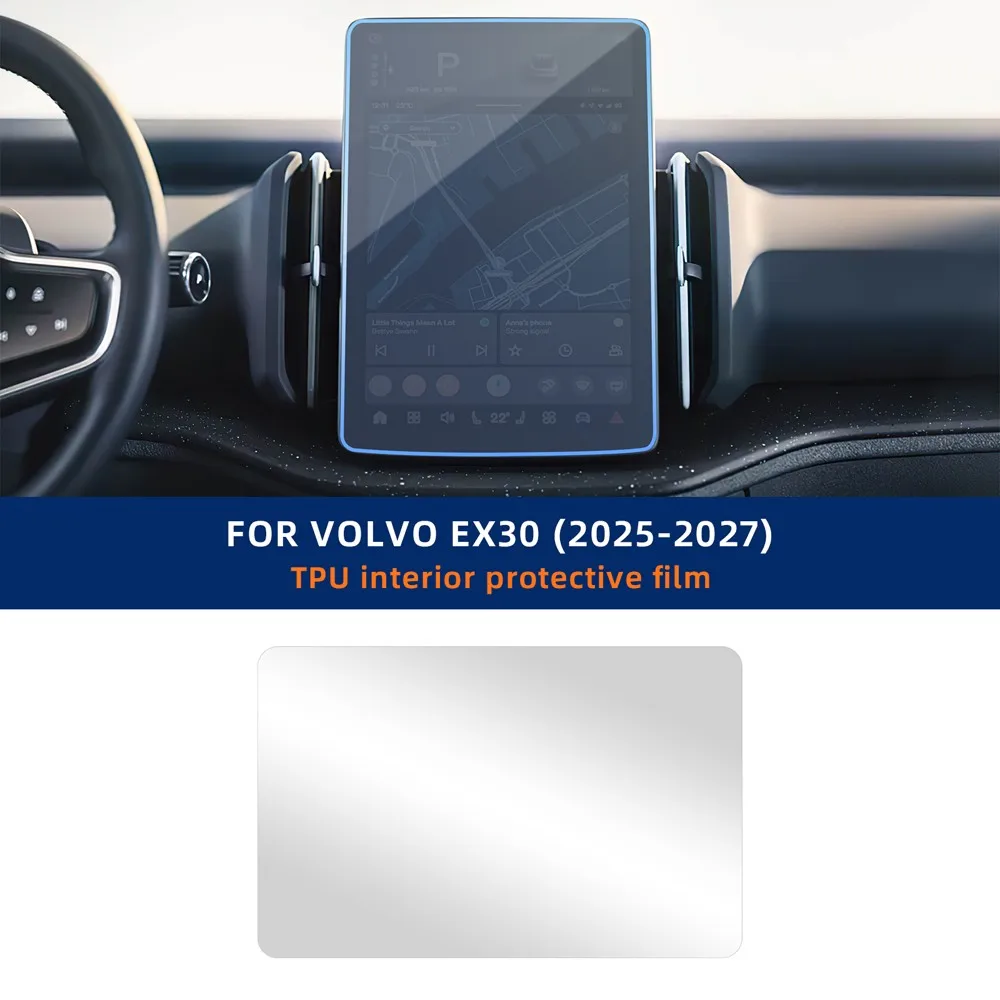 Film protecteur TPU anti-rayures pour l'intérieur de voiture Volvo EX30 2025-2027, autocollants transparents anti-déchirure, accessoires de protection automobile