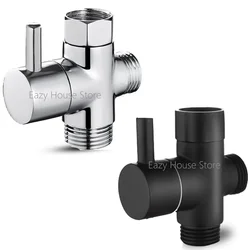 Bidet Chrome T Adapter with Shut-off Valve T Adapter 3-way 7/8