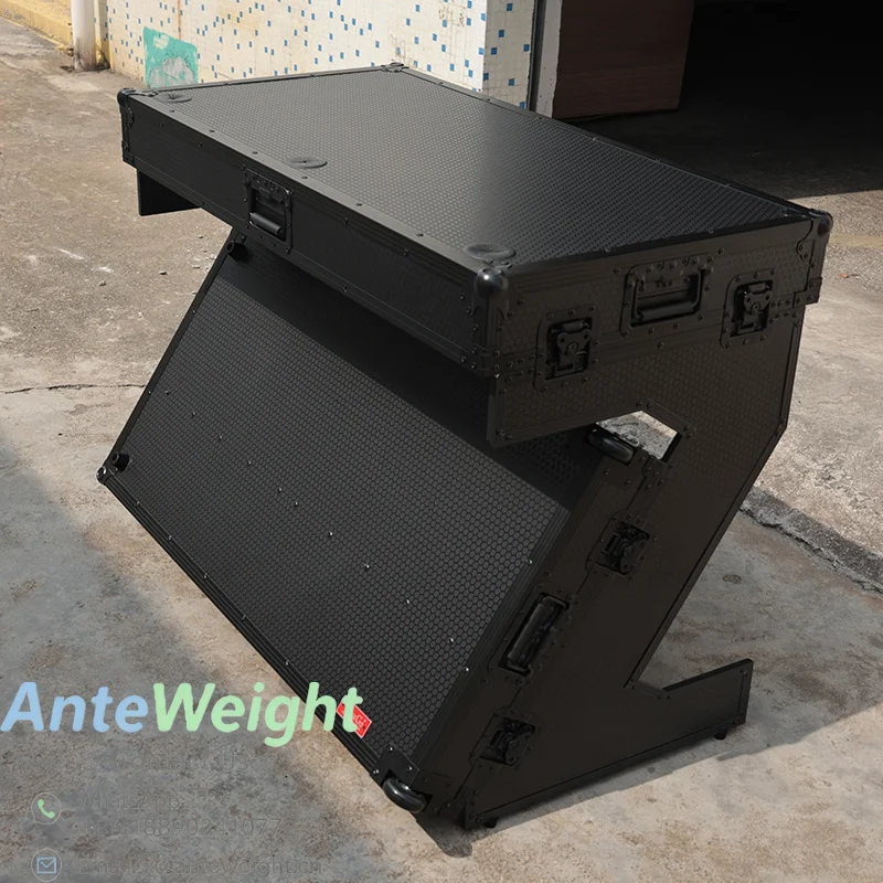 Portable Black DJ Z Table Flight Case DJ Z Tool Case