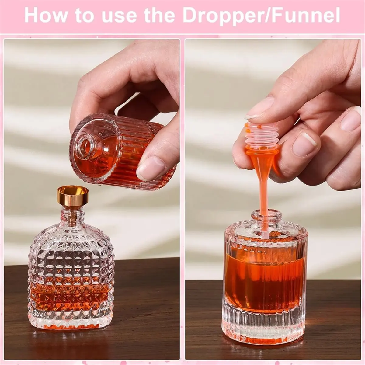 50 Pcs Perfume Refill Tool Kit Plastic Perfume Dispenser Transfer Kit for Liquid Small Bottle