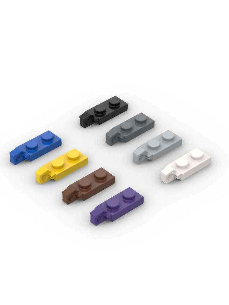 MOC – blocs de construction en briques à simple face 44301 1x2, 10 pièces, avec plaque de charnière (convexe), Puzzle de particules, jouet à monter soi-même, cadeaux d'anniversaire pour enfants