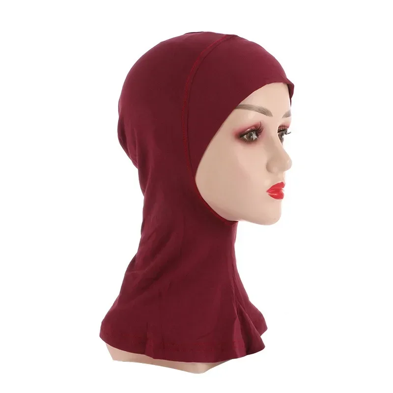 

Women Muslim Underscarf Inner Hijab Caps Islamic Underscarf Scarf Hat Cap Bonnet Soft Stretch Cotton Long Shawl Wrap Neck Hat