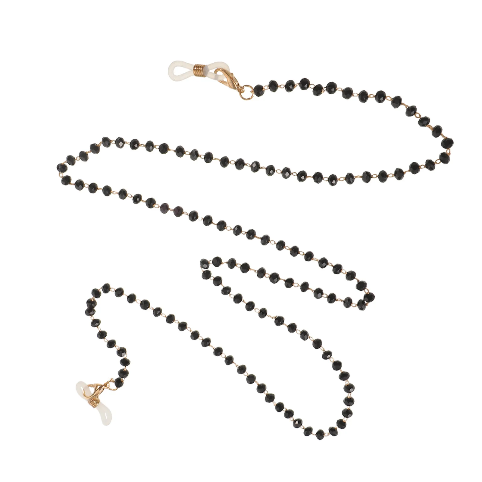 

2pcs Glasses Neck Chain: Beaded Anti-Lost Eyeglass Strap For Women Fashion Sunglasses Retainer Cord Secure Elastic Eyewear