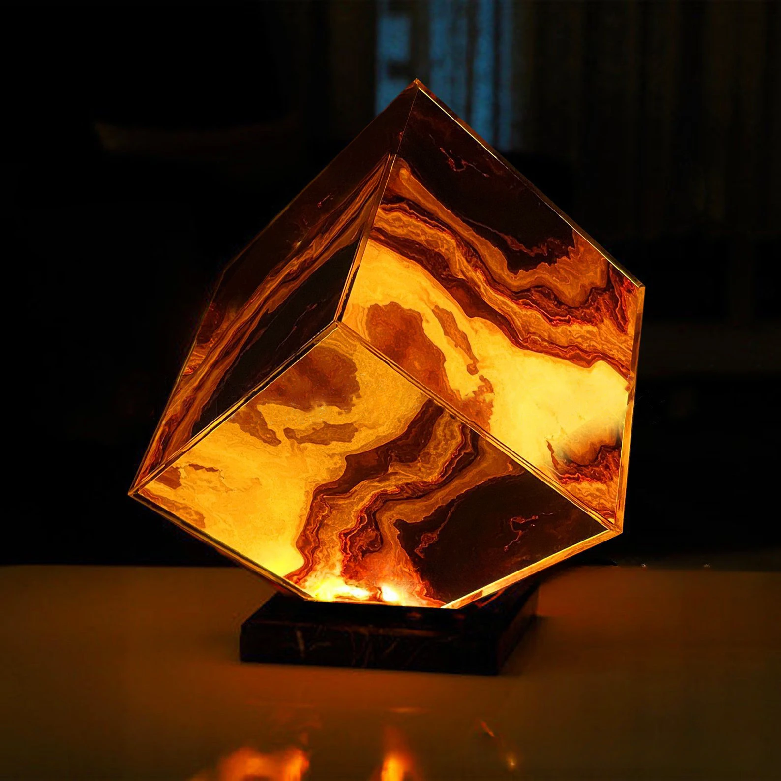 

Modern Creative Agate Marble Pattern Lamp Decoration Design Bedhead Bar Atmosphere Decoration Light Luxury Desk Lamp