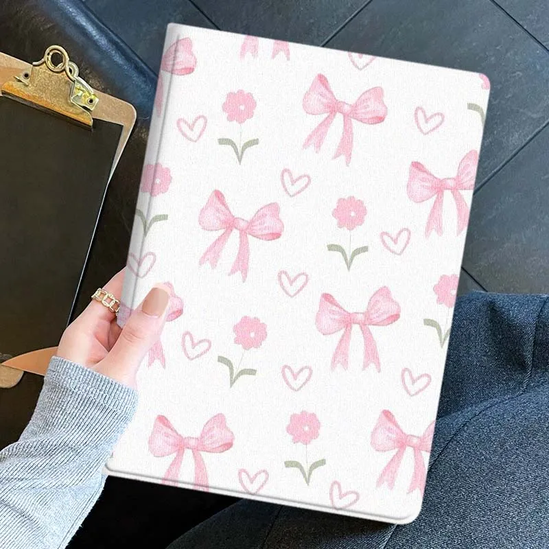 Artistic Pink Bow For Huawei Honor Pad 9 8 7 6 V9 V8 V7 X9 X8 X7 GT2 GT 3 5 10  Pro Inch Tablet Case Soft