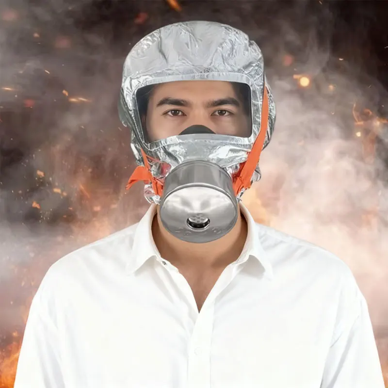 قناع أمان مضاد للفيروسات قابل للتعديل متعدد الطبقات قناع مرشح مقاوم للحريق سهل الارتداء غطاء محرك السيارة السلامة غطاء الهروب من الحريق قناع الأكسجين #4