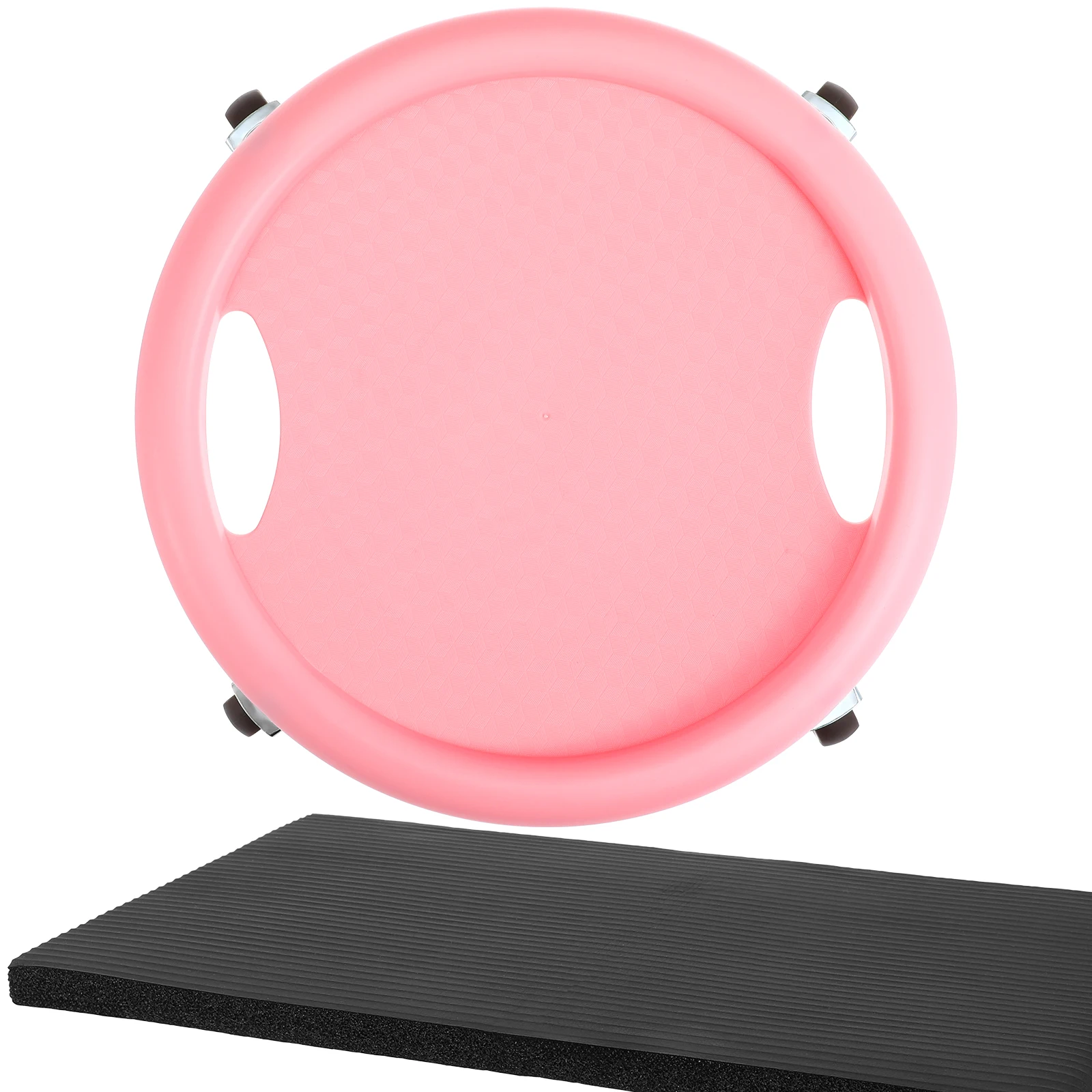 

Ab Roller Wheel for Women Four-wheeled Belly Plate Comfort Mat High Load Quiet Non-slip Multi-Directional Sliding Abdominal