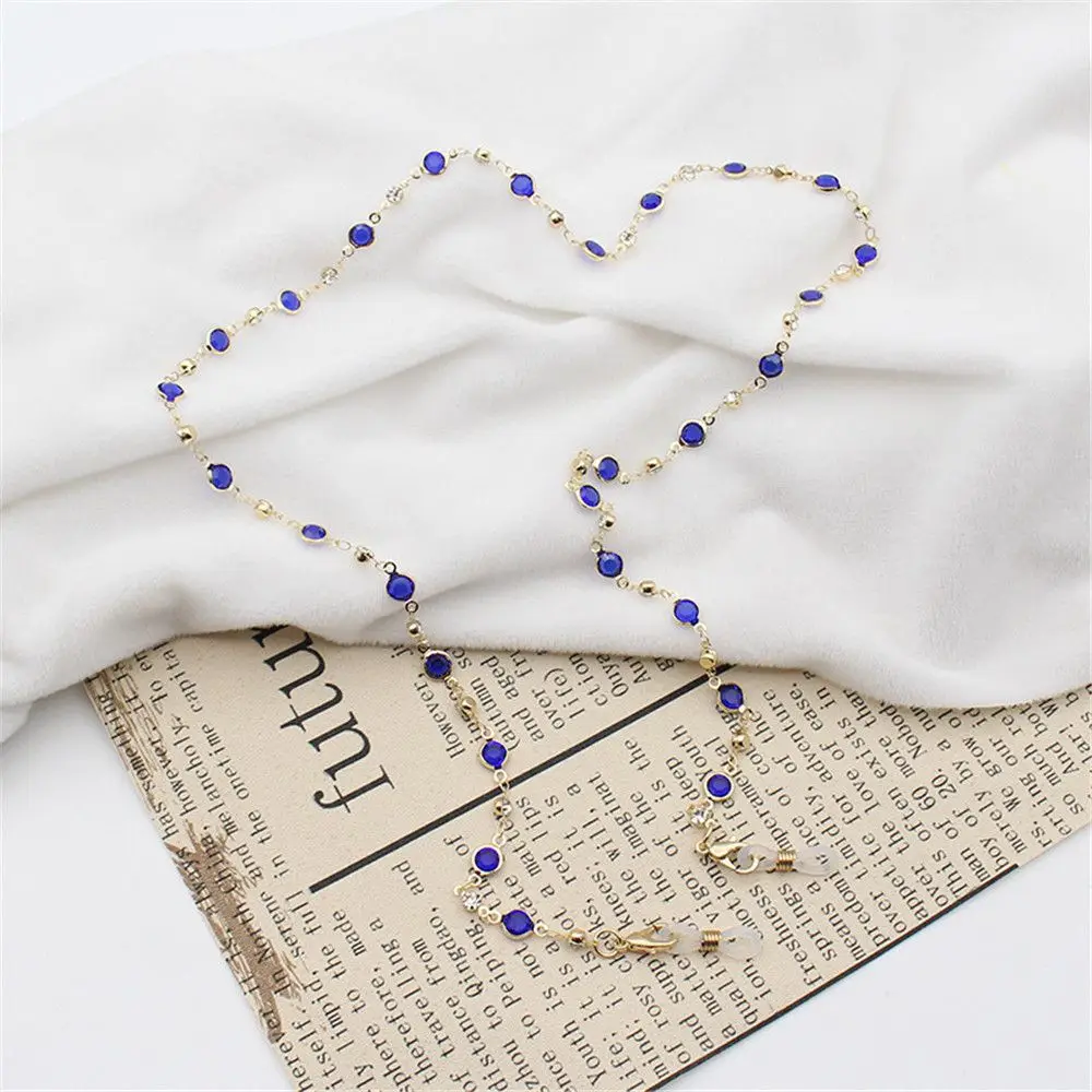 Vintage Kristallglas Perlen Brille Halskette Brille Lanyard Brille Kette Brillen zubehör – Detail 9