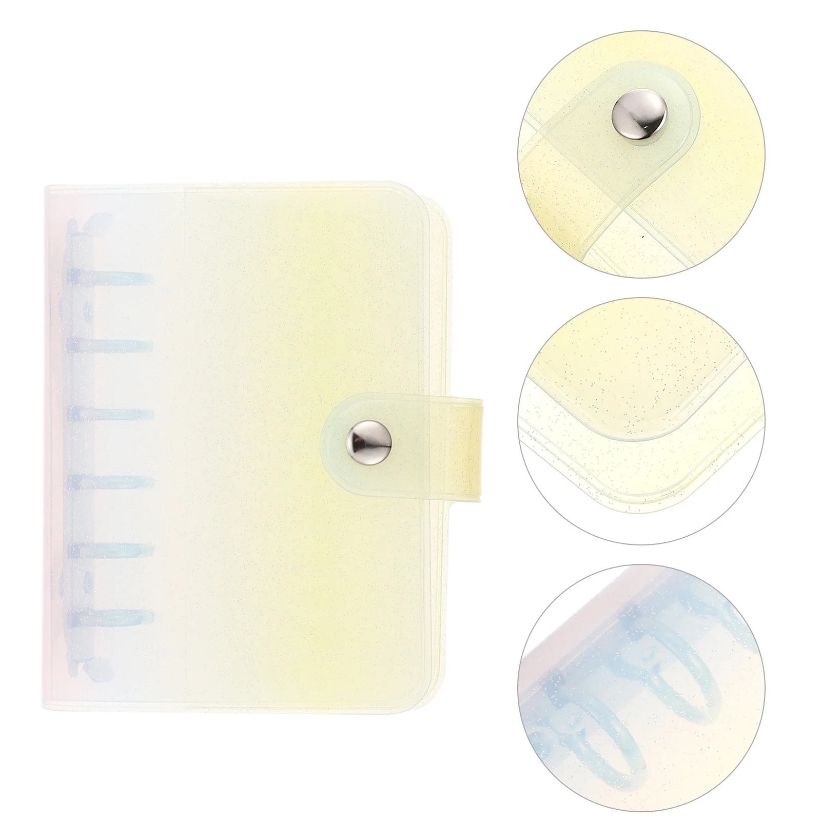 A7 Clear Loose-Leaf Binder Notepad Cover Portable Journal Protector Lightweight Pvc Case For Office Classroom Use