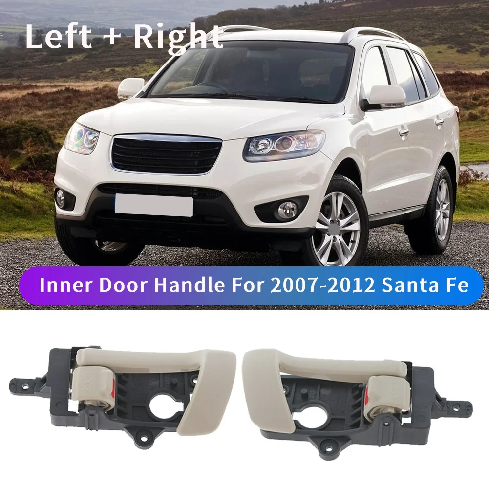 Beige Front or Rear Left Side Interior Inner Door Handle for 2007-2012 Hyundai Santa Fe 82610-2B010 Driver Side