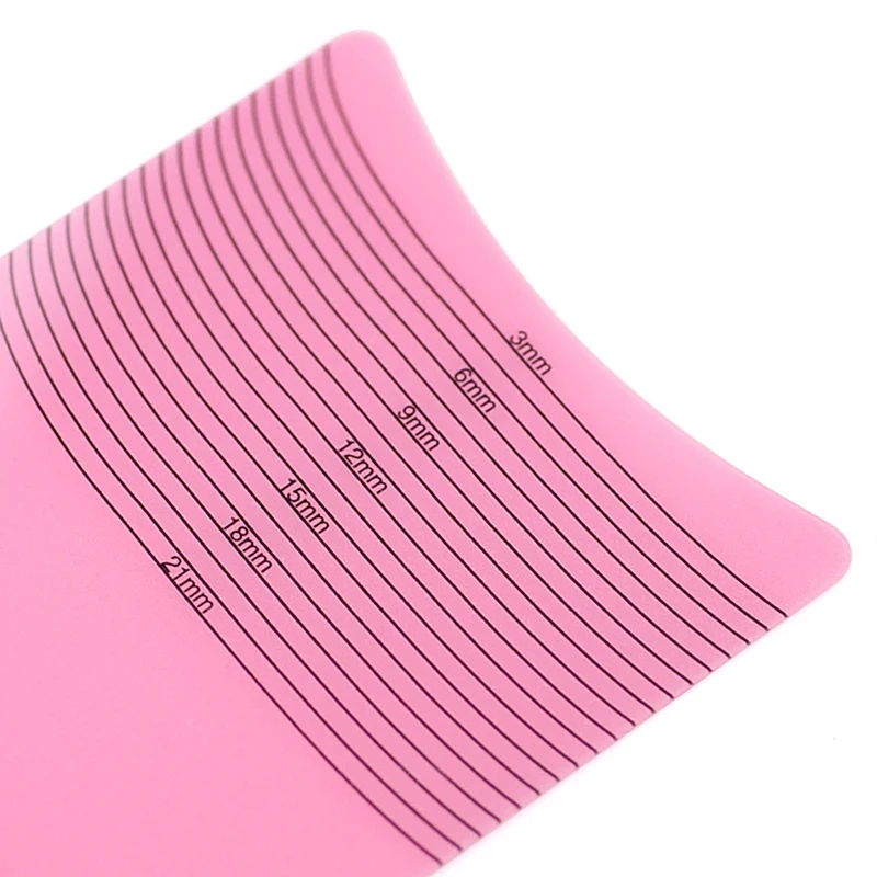 5Pcs Eyelash Length Measuring Ruler Portable Eyebrow Soft Plastic Ruler Makeup Tool 3-21mm Eyelash Extension Growth Accessory
