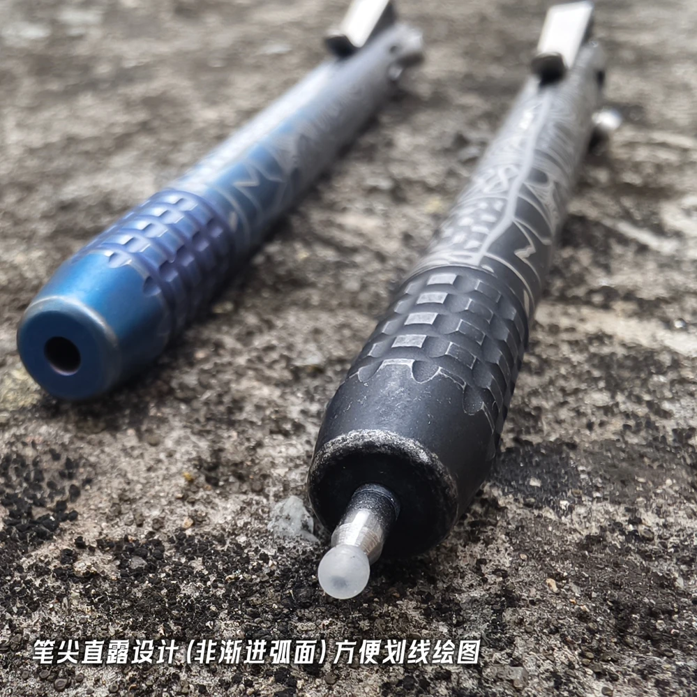 1PC Titanium Alloy Push Pen Handwriting Pen EDC Pocket Tool with Replaceable G2 Ballpoint Pen Refill Signature Pen - Image 4