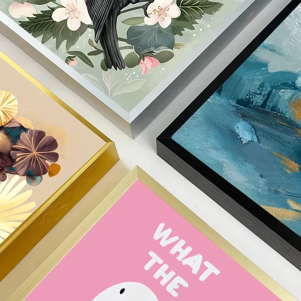 8 Colors Grandes DIY 40x60 60x80 Ouro Matel Pintura Quadro Moldura de parede Photo Frames Impressão em tela Wall Art Frames Wall