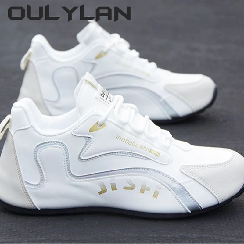 Men's Leather Shoes Fashion Trendy High-end Travel Shoes Spring Autumn Mens Sneakers Leather Face Sports Running Shoes