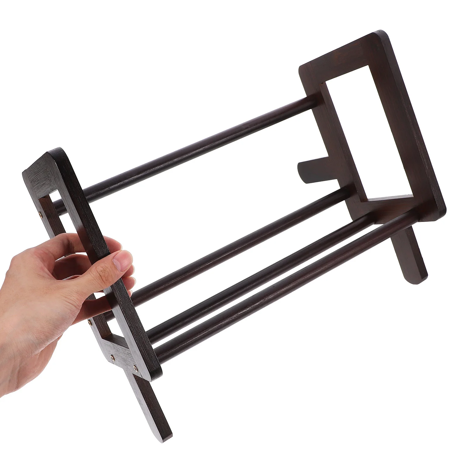 

Bamboo Book Rack Desktop Reading Stand Portable Book Holder for Study Kitchen Recipe Sheet Holder Desktop Reading Rack