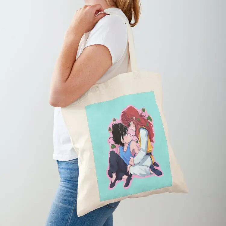 

Kurama x Hiei Tote Bag foldable reusable bag custom tote bag sac pour femme reusable grocery bags