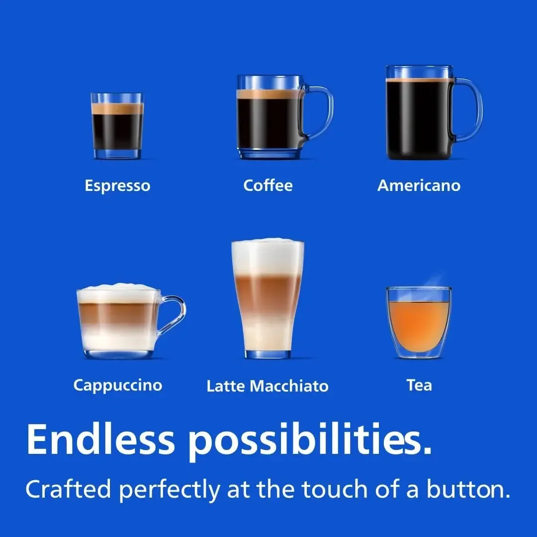 5 Coffee Varieties, Intuitive Touch Display, 100% Ceramic Grinder, AquaClean Filter, My Coffee Choice, Black (EP3241/54)