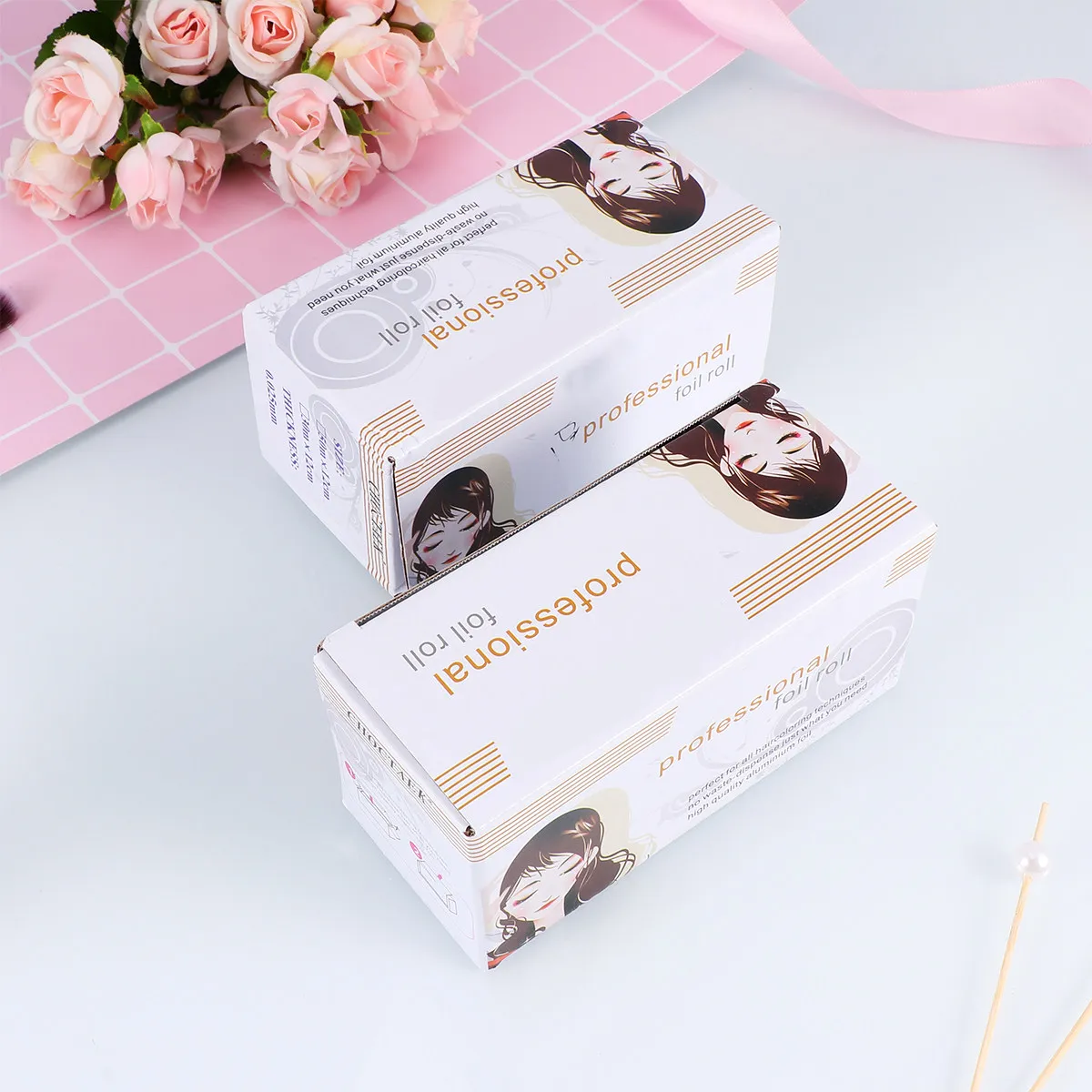 

2Pcs Thick Professional Tin Foil for Hair Coloring Accelerates Processing Time Salon Barber Home DIY Hairdressing Nail Art