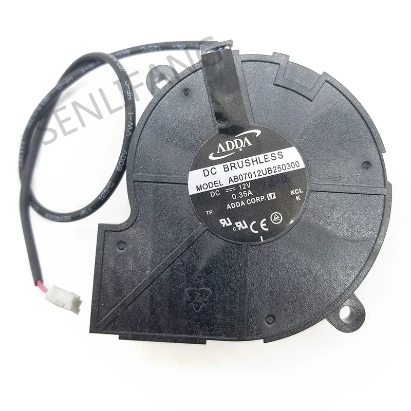 Ventilador de refrigeración para proyector ADDA AB07012UB250300, 12V, 0.35A, 7025