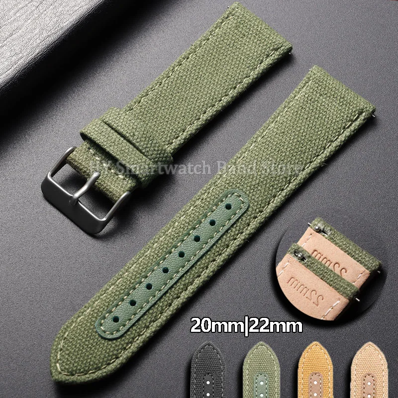 20mm 22mm Nylon Leather Watch Strap for Omega for Rolex for Samsung Sport Quick Release Wrist Band Men Mwomen Universal Bracelet