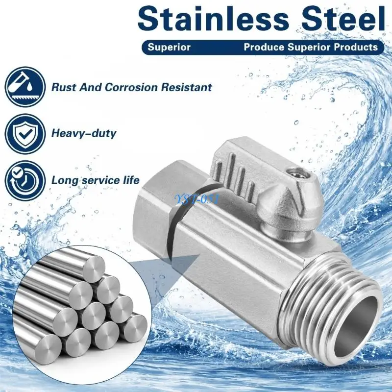 E15A Brass Ball Valves 3/4Inch Male Female Thread Connector Shut Close Valves With Thickened Handle Quick Connector Ball Valves