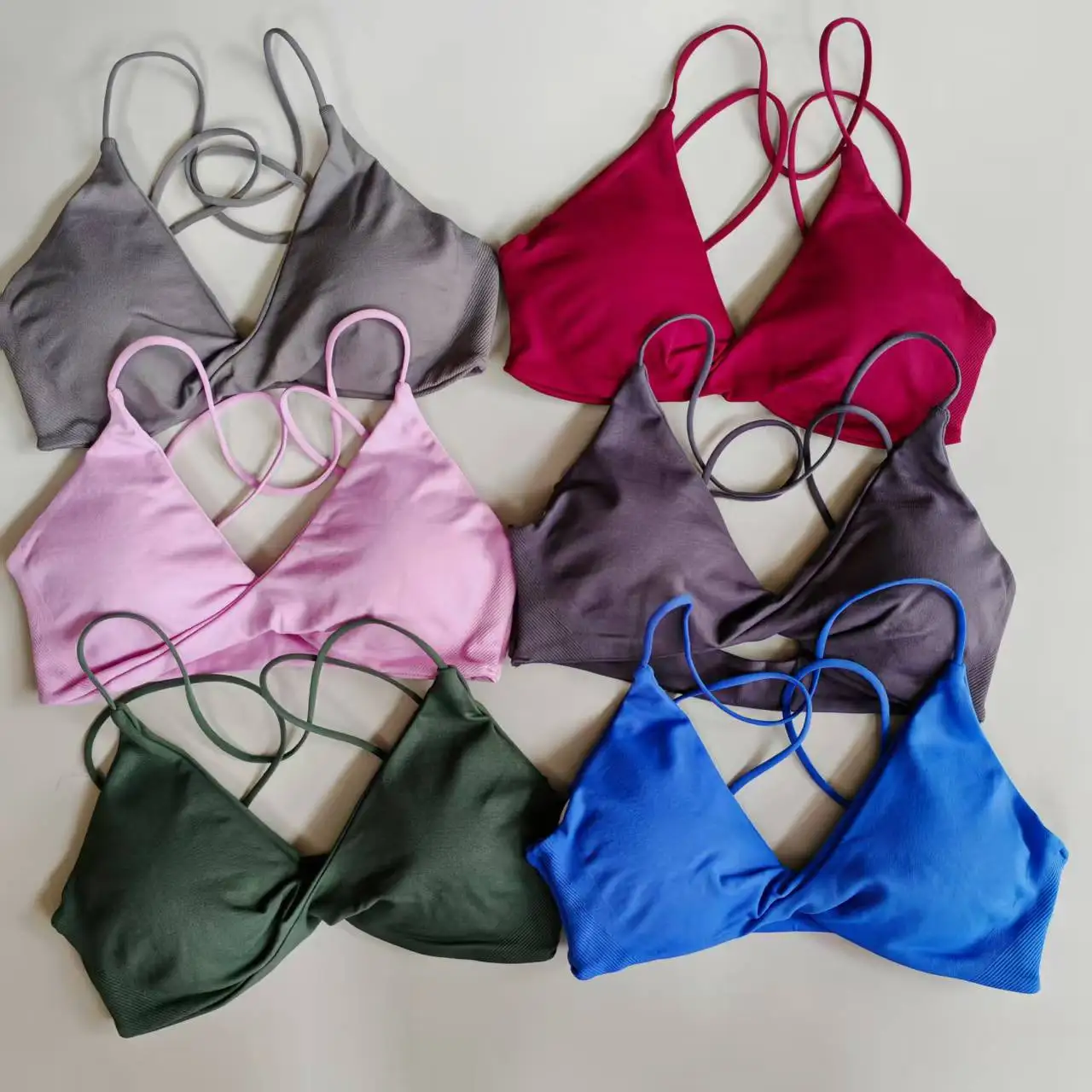 Vision Twist Front Sports Bra High Support Women Gym Clothes Fitness Underwear Push Up Seamless Yoga Bra Workout Yoga Top
